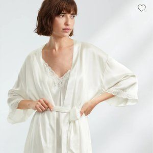 Papinelle Camille Silk Short Robe - Size Medium